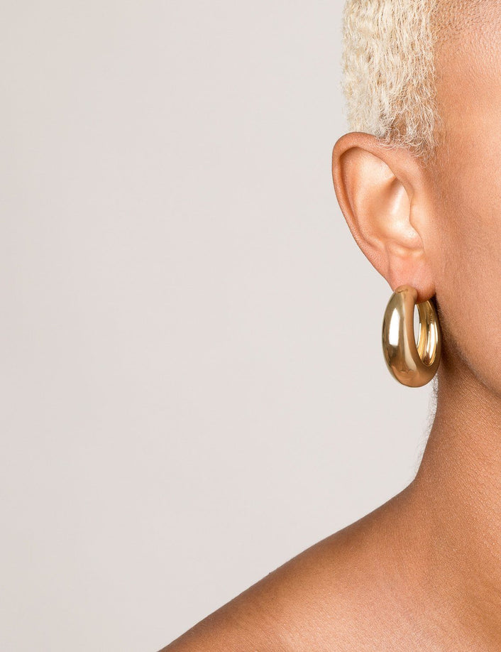 Gold Smooth Arch Hoops Large