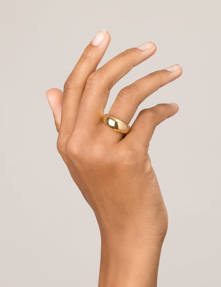 Gold Smooth Arch Ring