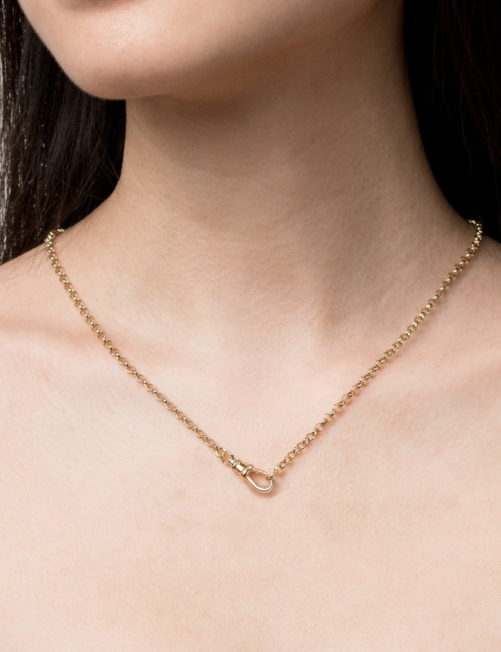 Gold Rolo Chain Necklace