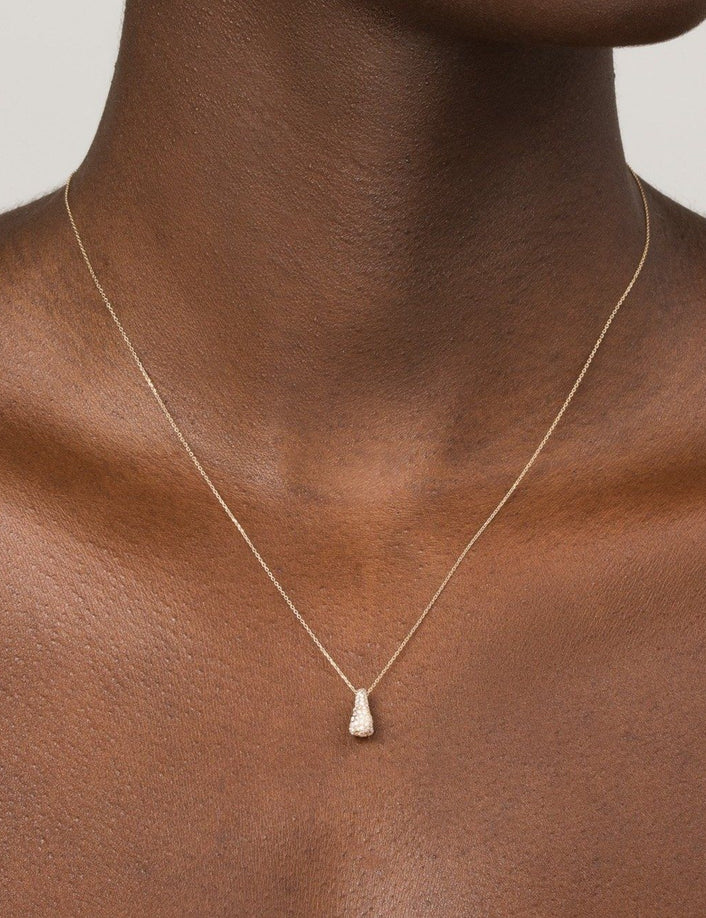 Pavé Diamond Teardrop Necklace