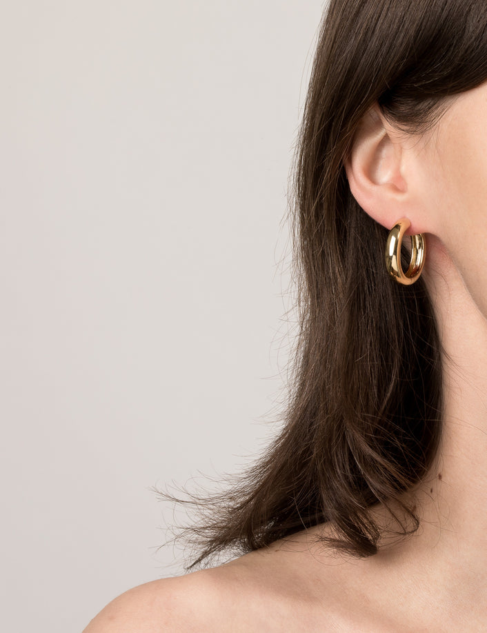 Medium Chunky Hinged Hoop Earrings