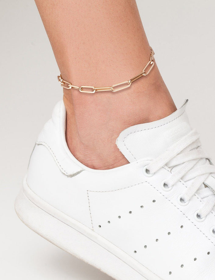 Large Paperclip Chain Anklet