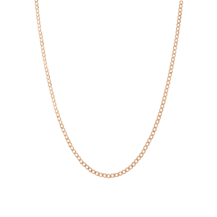 Medium Gold Curb Chain Necklace