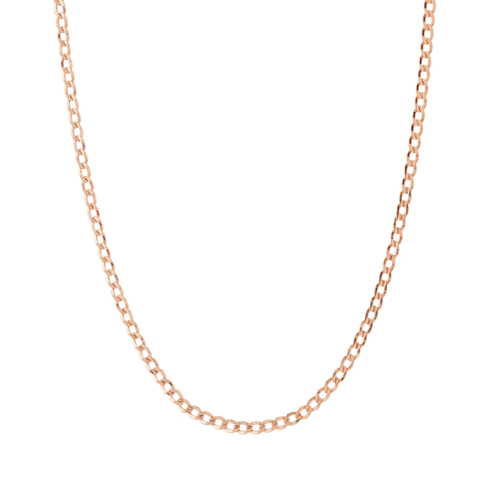 Large Gold Curb Chain Necklace