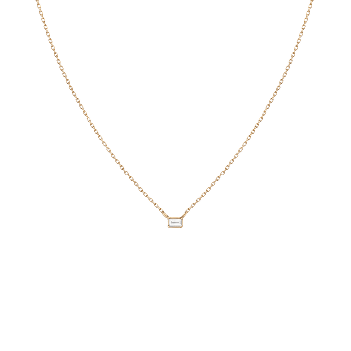 Solo Baguette Diamond Necklace