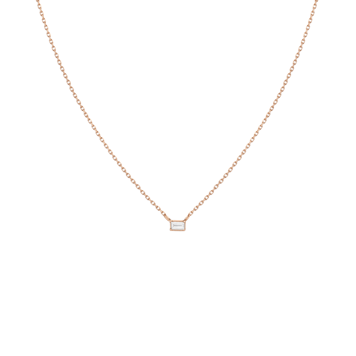 Solo Baguette Diamond Necklace