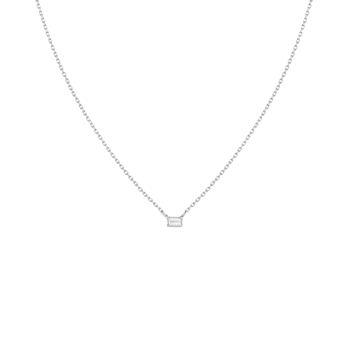 Solo Baguette Diamond Necklace