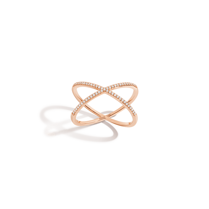 Petite Diamond X Ring