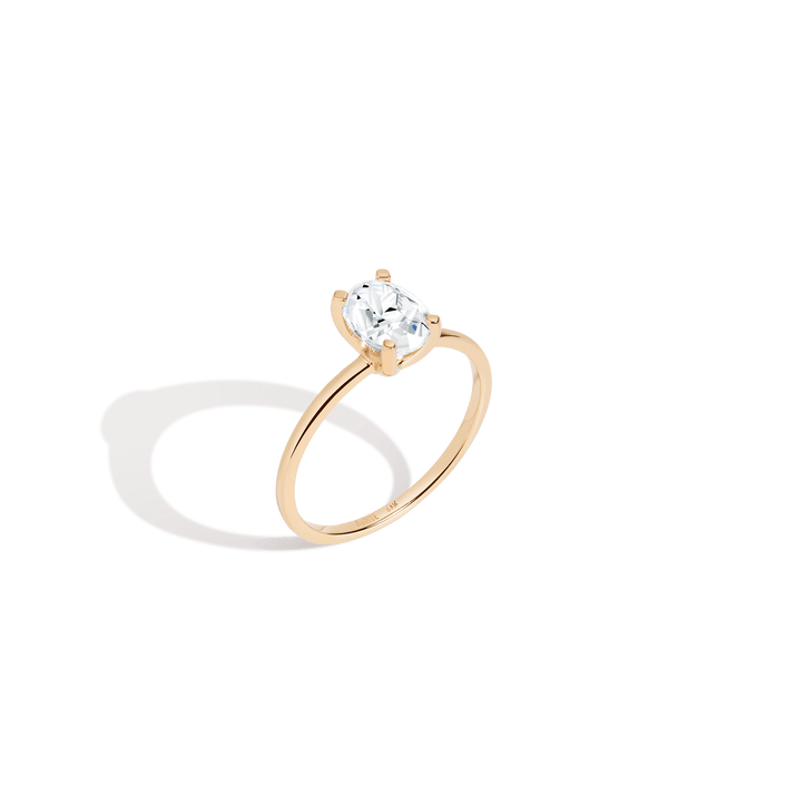 Oval-Cut Solitaire Diamond Ring