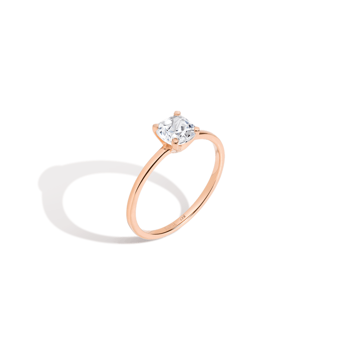 Cushion Cut Solitaire Diamond Ring