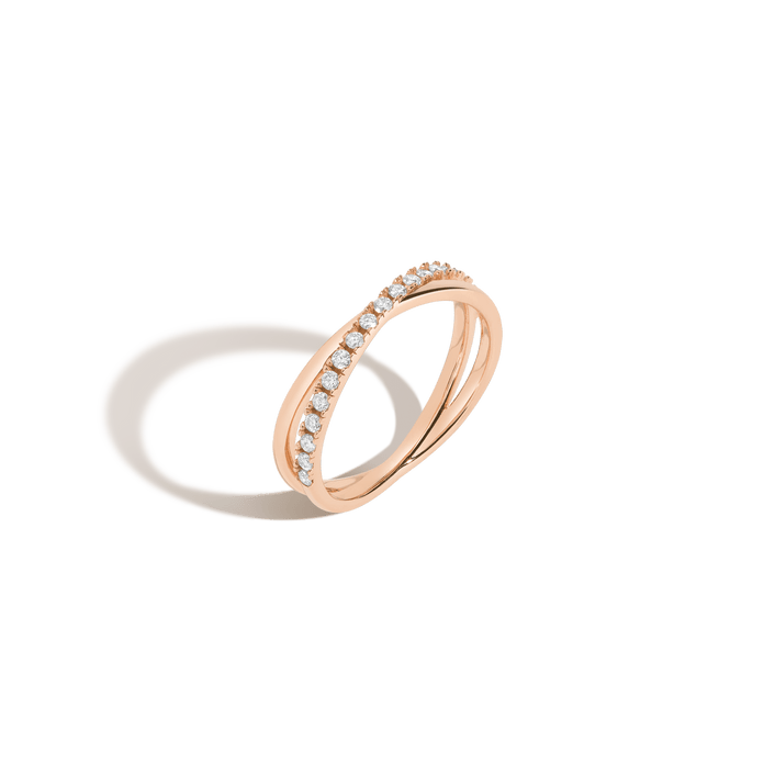 Diamond Crossover Ring