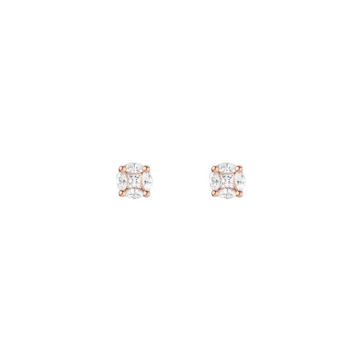 Round Lab Grown Diamond Illusion Studs