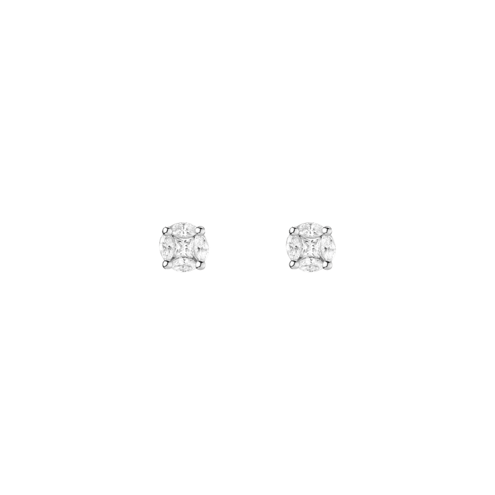 Round Lab Grown Diamond Illusion Studs