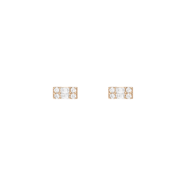 Baguette Lab Grown Diamond Illusion Studs