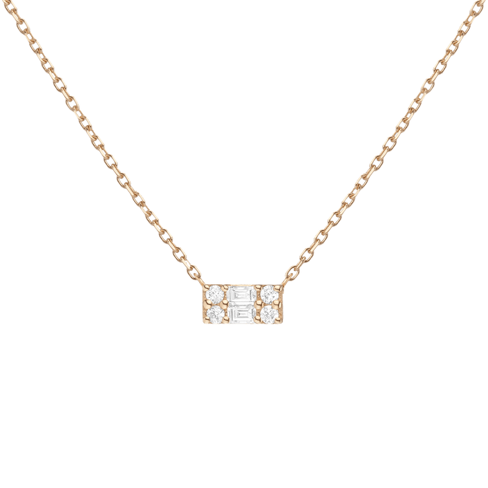 Baguette Lab Grown Diamond Illusion Necklace