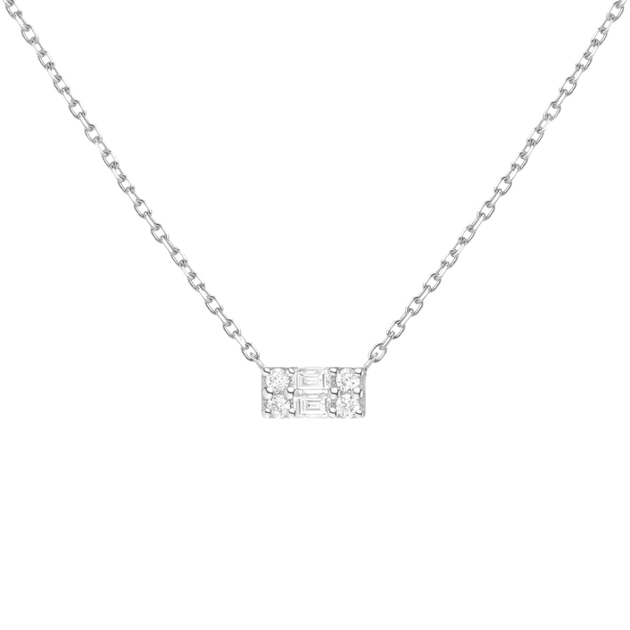 Baguette Lab Grown Diamond Illusion Necklace