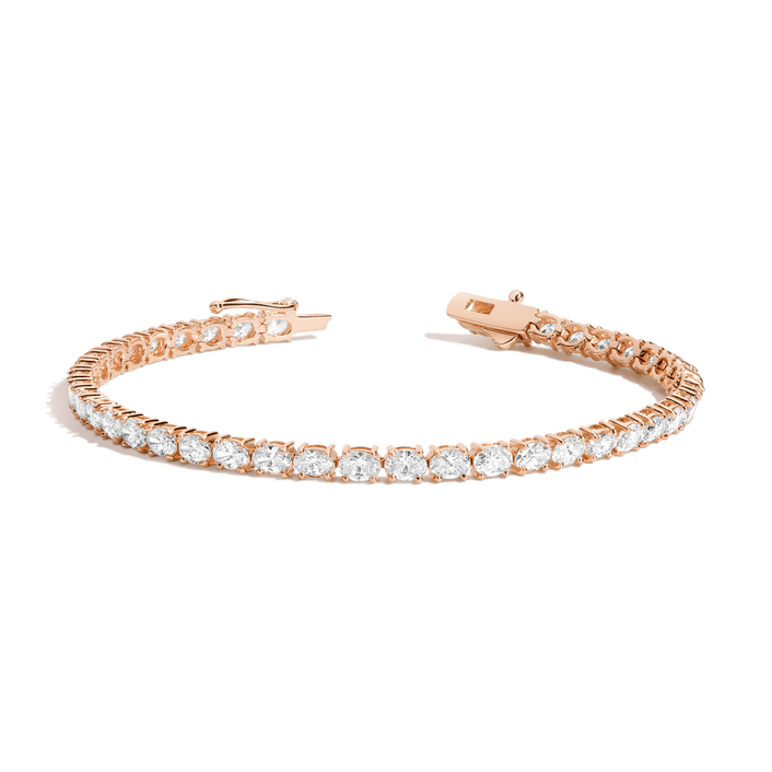 Horizontal Oval Diamond Tennis Bracelet