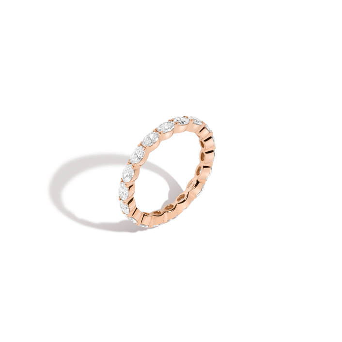 Horizontal Oval Diamond Eternity Ring