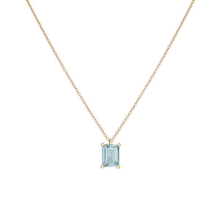 Emerald Gemstone Solitaire Necklace