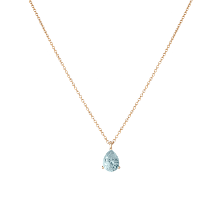 Pear Gemstone Solitaire Necklace