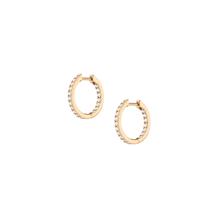 White Sapphire Hoop Earrings