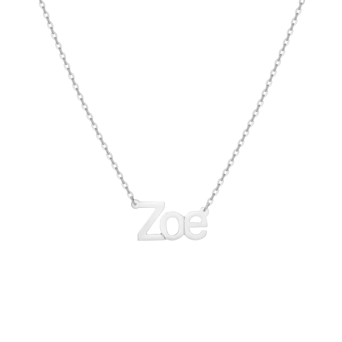 Gold Block Name Necklace