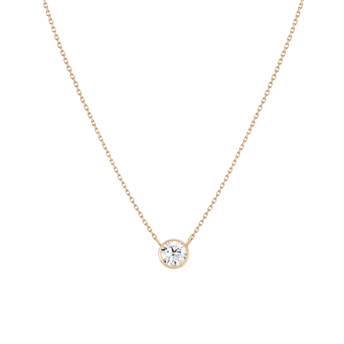 Large Diamond Bezel Necklace