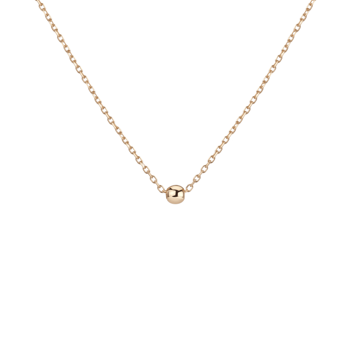 Solid Gold Ball Pendant Necklace