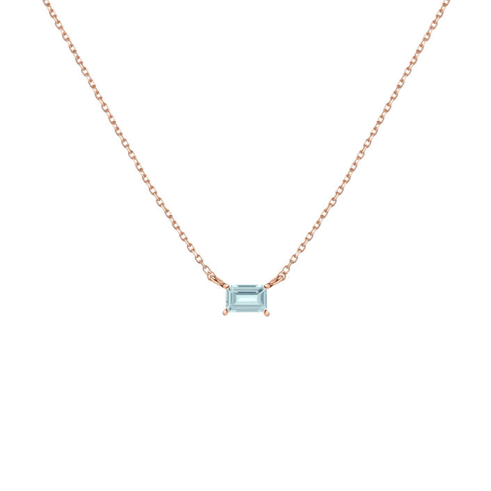 Birthstone Baguette Necklace