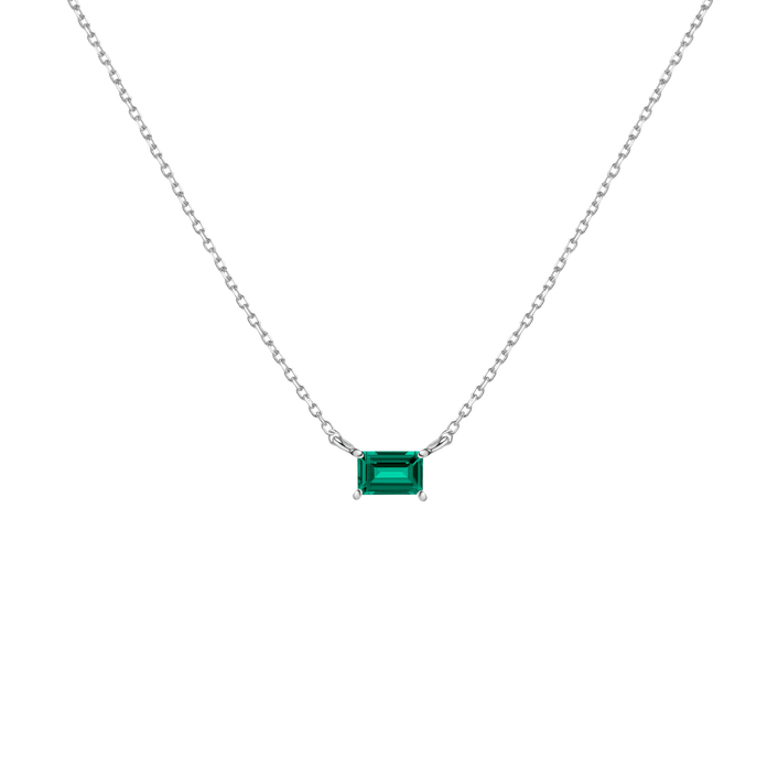 Birthstone Baguette Necklace