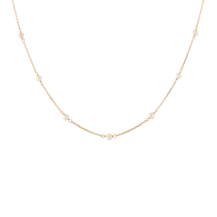 Classic Pearl Station Necklace