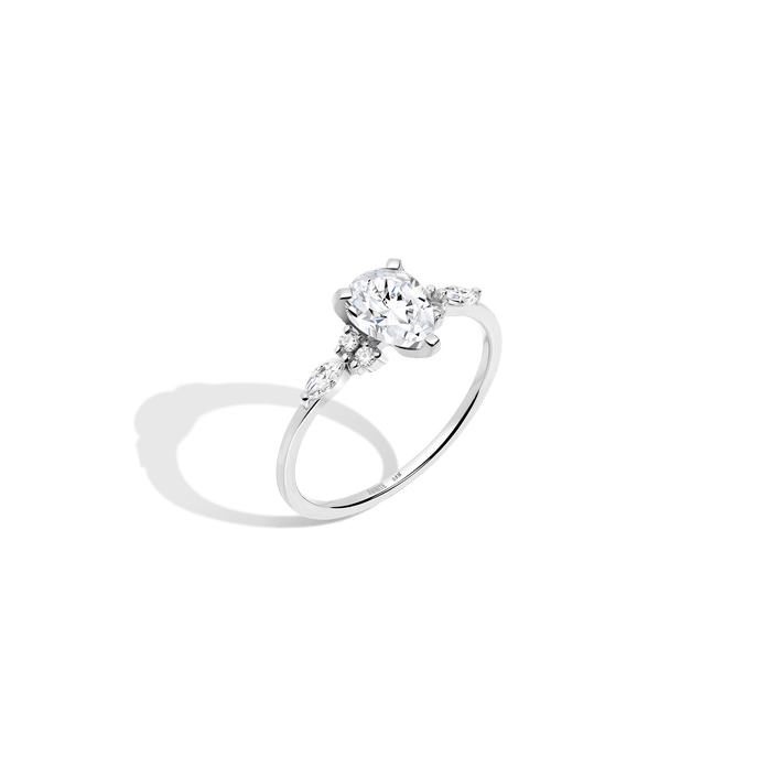 Pear Cut Floral Diamond Ring