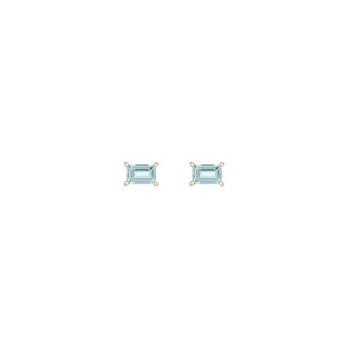 Birthstone Baguette Studs