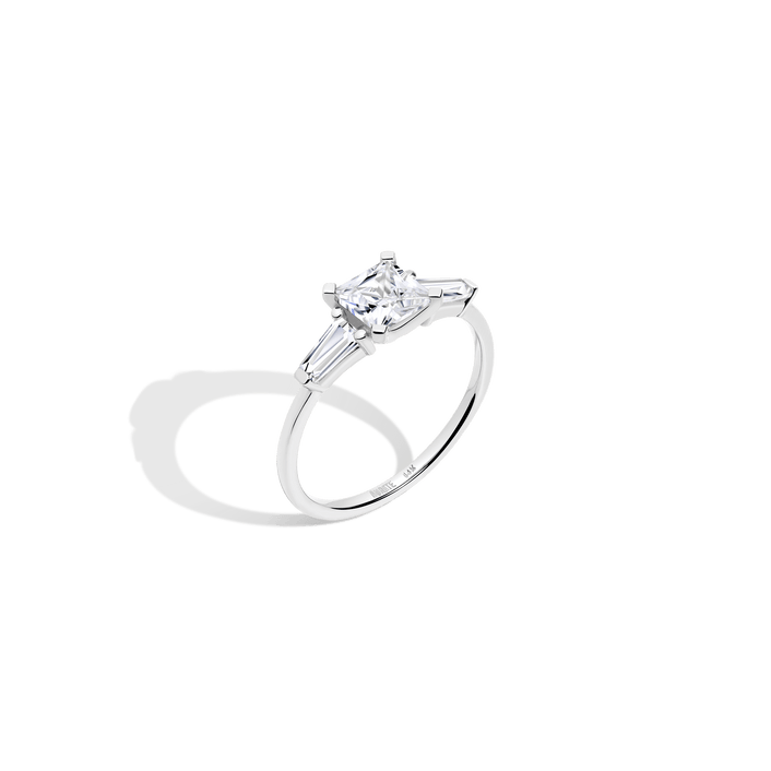 Princess Cut Tapered Baguette Diamond Ring